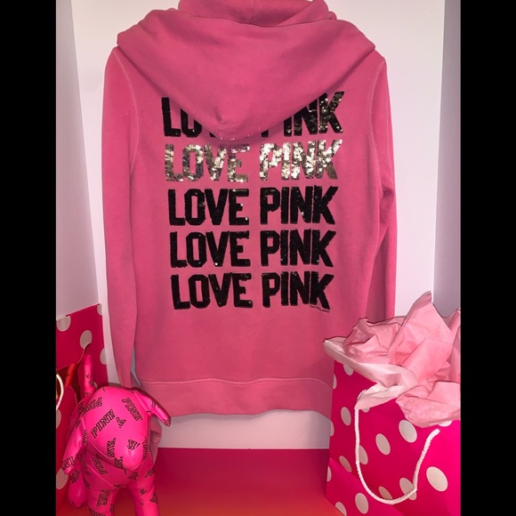 PINK Victoria's Secret Tops - VS PINK Bling hoodie ‘Rare’